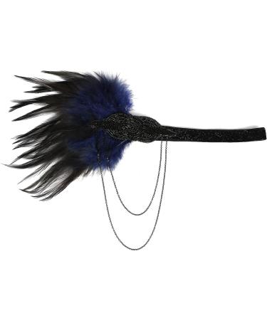 Iwobi Gatsby Feather Headband | Vintage Flapper Party Accessory | Classic Theme Accessories - Buy Online on GoSupps.com