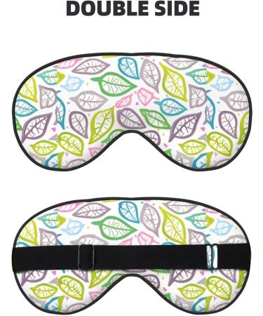 Coloured Foliage Lines Unisex Blackout Eye Mask - Adjustable Elastic Sleep Mask for Travel Yoga & Home Naps - Buy Online on GoSupps.com