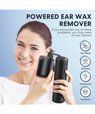 Electric Ear Wax Removal Kit - 4 Pressure Modes for Safe & Effective Ear Cleaning - Includes Basin and 10 Tips - Black - Buy Online on GoSupps.com