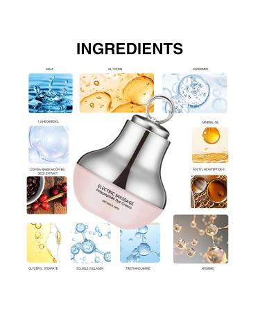 gawysbm Electric Massage Eye Cream for Dark Circle Firm and Smooth of Fine Lines Tired Relief Wrinkles & Puffiness with Gentle Vibration Eye Cream for Firming Moisturizing Anti-Wrinkle (1) - Buy Online on GoSupps.com
