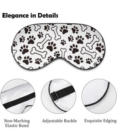 Dog Paw and Bow Sleep Mask Eye Cover | Adjustable Strap, Blocks Light, Ideal for Sleeping, Travel - Men and Women - Buy Online on GoSupps.com