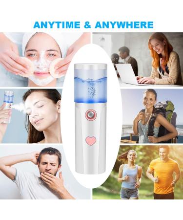 Mister Portable Cool Mist Steamer Handy Mist Sprayer for Face Moisturizing & Hydrating Mini USB Rechargeable Mister Travel Face Humidifier Atomizer with 20ml Water Tank /89 - Buy Online on GoSupps.com