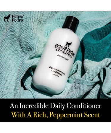 Pete & Pedro Peppermint Daily Conditioner | Hydrating Cream for Dry & Damaged Hair (8.5 oz) - Buy Online on GoSupps.com