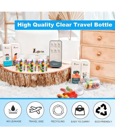 Gzcaiyun 50 Pcs Portable 20ml Plump Plastic Bottles with Screw Caps & Stickers for Cosmetics Travel & Camping - Buy Online on GoSupps.com