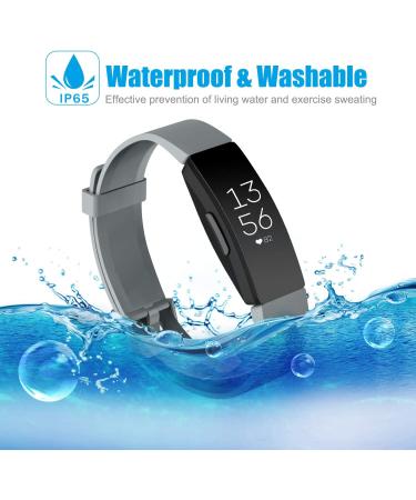 Vancle 3 Pack Silicone Sport Replacement Bracelets for Fitbit Inspire HR Inspire & Inspire 2 - Black Marine Blue Gray - Buy Online on GoSupps.com
