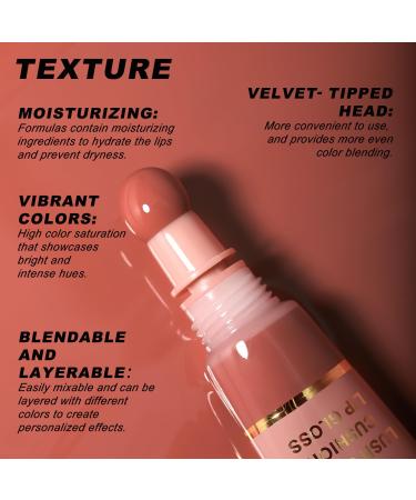 YOUNG VISION Hydrating Liquid Lipstick & Gloss Tint - Oil Infused Versatile Nude to Red Shades Cushion Applicators - Labial Liquido & Brillo Labial 03 - Sunset Glow | International Shipping Available - Buy Online on GoSupps.com