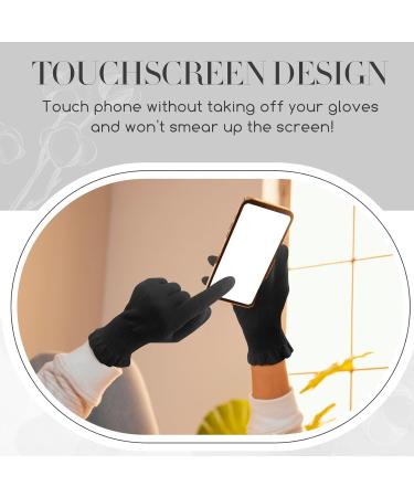 Migliore Wear 6 Pairs Cotton Eczema Gloves for Adults - Moisturizing Spa Hand Care with Touchscreen Fingers - Classic Black-L/XL - Buy Online on GoSupps.com