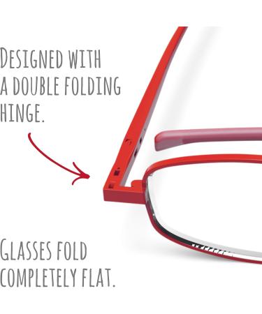 Compact Lenses - Folding Reading Glasses Chilli +2.0 | Stylish Portable Readers for Easy Vision Anywhere - Buy Online on GoSupps.com