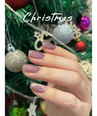 PINNI Gel Nail Polish Set 4pcs Magnetic Cat Eye UV LED Gel Nail Lacquer Superfine Mica Aurora Platinum Glitter Winter Christmas Set Semi-permanent Soak-off Manicure Gel Nails for Salon with Magnet - Buy Online on GoSupps.com