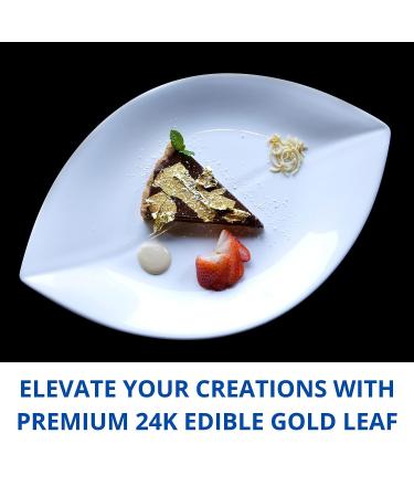 grandgarnish 24K Edible Gold Leaf Sheets -1.7 inch Small 10 Pc - Food Grade Real Gold Foil Leaves for Baking Cake  Cooking  Face Mask  Makeup  Arts and Crafts - Buy Online on GoSupps.com