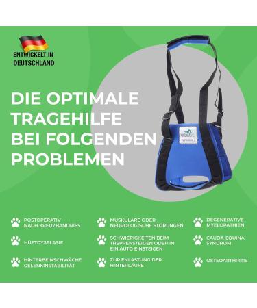 Nature PET Carriage Aid for Dogs - Stair Lift Strap for Older Sick or Post-Op Dogs - Dog Transport Harness (Black M) - 1 Pack - Buy Online on GoSupps.com