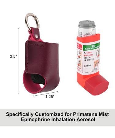 Buy Beautyflier Asthma Inhaler Holder - Durable Microfiber Leather Keychain for Kids & Adults | Travel-Friendly & Stylish (Red - Buy Online on GoSupps.com
