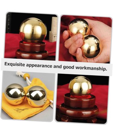 Clispeed 4-Piece Brass Massage Ball Set | Gymnastics Hand & Foot Exercise | Relaxing Massage Balls for Stress Relief - Buy Online on GoSupps.com