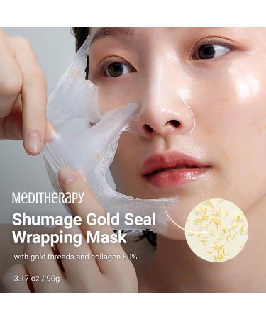 Buy MEDITHERAPY Shumage Gold Seal Wrapping Mask - 82.5% Collagen Overnight Peel Off Mask for Revitalizing & Tightening | Korean Skin Care | International Shipping - Buy Online on GoSupps.com