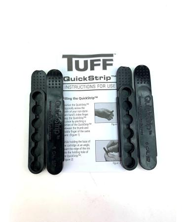 TUFF Quick Strips - Set of 4- Flexible 6 Rounds Each QuickStrip- Fits .32 .327 9mm. Speed up Your Revolver Reload. Compact Way to Carry Extra Rounds