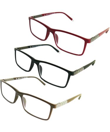 Buy Mini Anti-Blue Light Glasses Set | Stylish Rectangular Frames for Men & Women | Light & Protective 2.0 Diopters - Buy Online on GoSupps.com