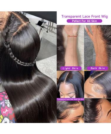 26 Inch 13x6 Lace Front Human Hair Wig for Black Women | Pre Plucked, HD Transparent Lace, 180% Density, No Shedding, Bleached Knots - Buy Online on GoSupps.com