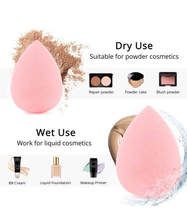 8-Piece Pink Beauty Blender Sponge Set for Dry and Wet Use - Ideal for Liquid, Powder, Cream Makeup - Multi-Shape Foundation Tools - Makeup Egg Set - Buy Online on GoSupps.com
