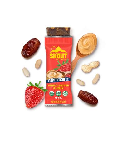 Skout Organic Peanut Butter & Jelly Kids Bars (6 Pack) | Plant-Based Organic Snacks | Vegan, Gluten & Dairy Free - Buy Online on GoSupps.com