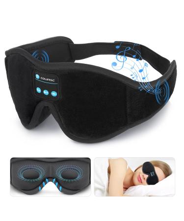 Sleep Headphones 3D Sleep Mask Bluetooth Wireless Music Eye Mask Weighted Eye Sleep Mask for Blackout Sleeping Blindfold with Wireless Mask Eye Covers for Side and Light Sleeper Valentines Gifts (S) Small (Pack of 1)
