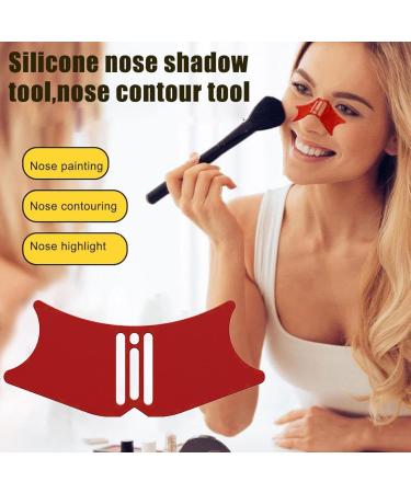 Nose Stencils For Makeup Silicone Nose Shadow Tool Eyeliner Stencils Wing Tips Face Make Up Stencils Nose Eyebrow Cheekbone Contour Stencils Reusable Makeup Eyelash Tool Red - Buy Online on GoSupps.com