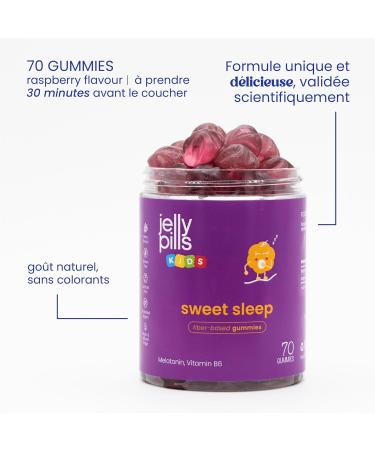 Jelly Pills M latonine Enfants 0 5 mg + Vitamine B6-70 Gummies V ganes - Sans Sucres Ajout s - Go t Fruits Rouges - D s 3 Ans - Buy Online on GoSupps.com