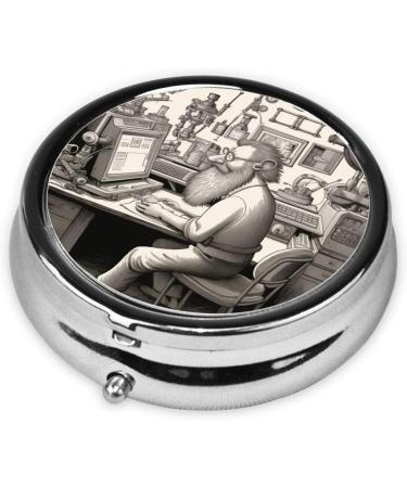Great Inventor Portable Metal Pill Box - Round Mini 3-Compartment for Travel - Hinged Design for Small Pills - Buy Online on GoSupps.com