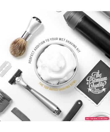 Perfecto Stainless Steel Shaving Bowl | Durable Metal Mug for Shaving Soap & Cream | Double Layer Smooth Shave Unbreakable Mug with Heat Insulation | Large Size | Wet Shaving Kit Essential - Buy Online on GoSupps.com