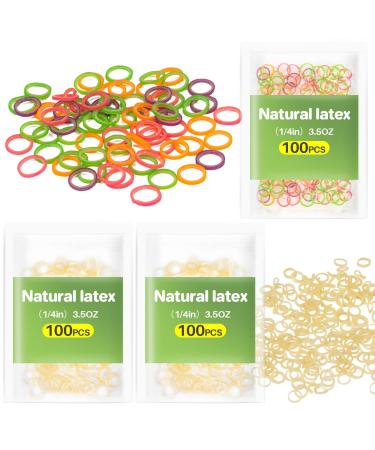 300 Orthodontic Braces Rubber Bands - 1/4 Medium Braces Tool Dental Rubber Bands Braces Elastics Invisalign Orthodontist Tiny Rubber Color Teeth Gap Closer Bands Personal Orthodontic Supplies