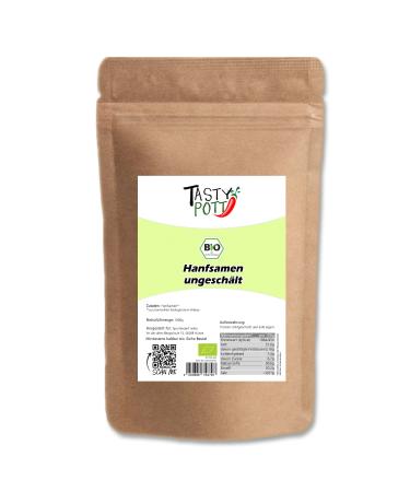 TASTY POTT BOO HANFENSAMEN UNGINE I VEGANE NUTORY I NATURDEDUCT I Mueslibowl I Salattopping I Fillast materials I vegetable protein i Hempseeds I im bags 1000g