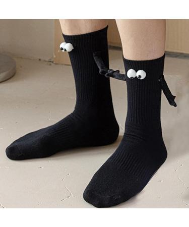 Apujent Magnetic Hand Holding Couple Funny Socks - Cute 3D Doll Design - Buy Online on GoSupps.com