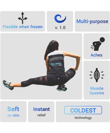 Large Flexible Gel Ice Pack & Wrap with Straps for Hot Cold Therapy - Pain Relief for Injuries - Reusable - 11 x 14 - Buy Online on GoSupps.com