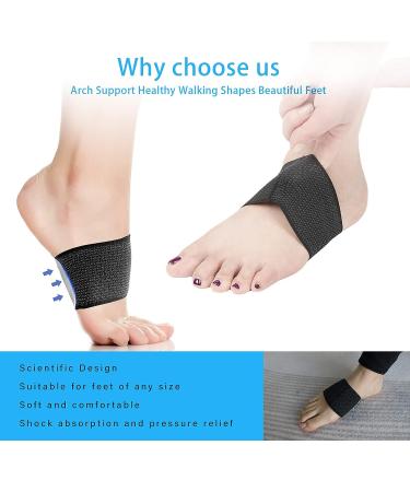 Plantar Fasciitis Relief with Copper Arch Support Brace - Gel Pads - 1 Pair - Buy Online on GoSupps.com