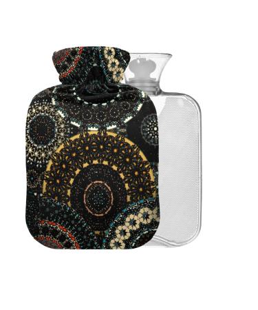 Mandala BAP Free Hot Water Bottle with Cover 2L Large Hot Water Bag for Pain Relief Headaches Neck and Shoulders