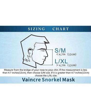 Vaincre 180 Full Face Snorkel Mask | Panoramic View Anti-Fog Anti-Leak | Adjustable Head Straps | Black Small/Medium | Ideal for Kids and Adults - Buy Online on GoSupps.com
