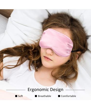 8-Piece Silk Soft Plush Eye Cover Set for Kids & Adults - Adjustable Strap Travel Blindfold for Sleeping & Relaxation (Light Color) - Buy Online on GoSupps.com