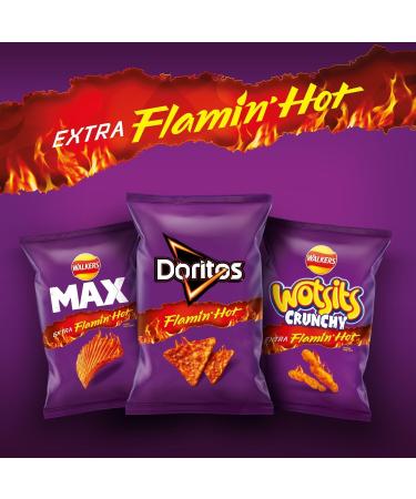 Wotsits Crunchy Extra Flamin' Hot Sharing Bag 130g 130 g (Pack of 1) - Buy Online on GoSupps.com