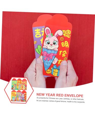 TEHAUX 120 Pcs 2023 Year of The Rabbit Red Packets Mini Purses Bunny Gift Bags Paper Gift Bag Chinese Hongbao 2023 Red Envelope Rabbit Gifts New Year Gift Red Envelopes for Kids Supplies - Buy Online on GoSupps.com