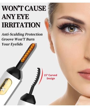  Heated Eyelash Curler BUV Electric Eyelash Curler with Type-C Fast Heating Eye Lash Curler with 2 Heating Modes Anti-Burn Lash Curler No Harm to Lashes - Buy Online on GoSupps.com