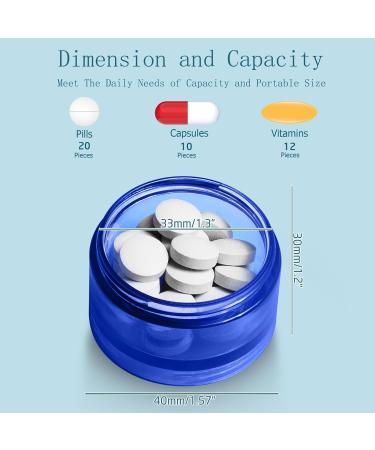 Cylindrical Pocket Pharmacy Moisture-Proof Travel Pill Organizer | 7 Day Colorful Pill Box | Free Combination of 7 Colors | International Shipping Available - Buy Online on GoSupps.com