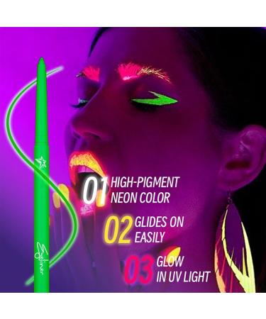 Color Liquid Eye Liner | UV Fluorescent Rainbow Eye Liner 12 Colors Quick-Drying Waterproof | Long-Lasting Highly Pigmented Graphic Liners Neon Glow Supplies - Buy Online on GoSupps.com
