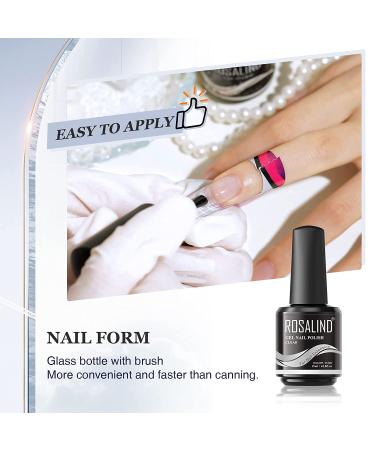 ROSALIND 15ml Clear Hard Gel Nail Extension Builder - Quick Building, Strengthening Gel for Poly Gel Extensions - LED/UV Lamp Required - Buy Online on GoSupps.com