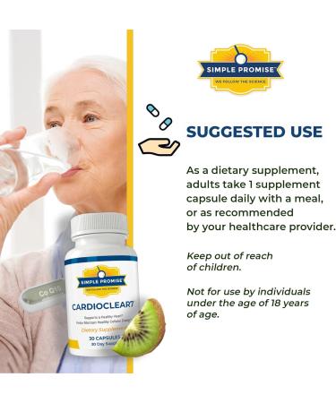 Buy Simple Promise Cardio Clear 7 - Heart Health Supplements with CoQ10 | 30-Day Supply for Cellular Energy | International Shipping Available - Buy Online on GoSupps.com