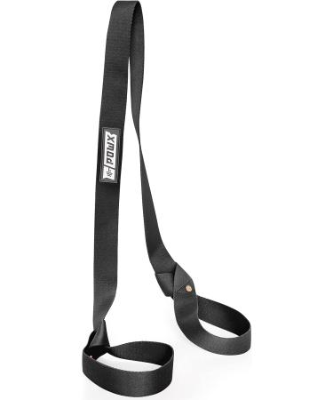 PowX Yoga Mat Strap 1.5x63'' Black - Carry Your Mat Anywhere & Use as Stretching Strap - Buy Online on GoSupps.com