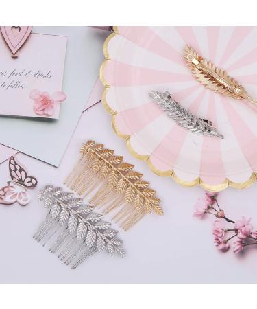 9 Pieces Vintage Metal Hair Clips Feather Leaf Shaped Hair Comb for Women & Girls - Buy Online on GoSupps.com