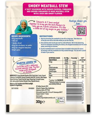 Schwartz x Nadiya Smoky Meatball Stew Recipe Mix 30g - Buy Online on GoSupps.com