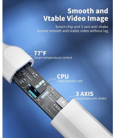 1080P HD Camera Ear Wax Removal Tool Kit - Wireless Otoscope for iPhone, iPad, Android - 7 PCS Ear Set - 6 Lights - Ear Cleaner for Smartphones (White) - Buy Online on GoSupps.com