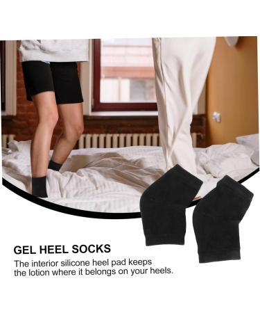 FRCOLOR 2 Pairs Gel Heel Socks spa Slipper Socks bellesha spa moisturizing Gel Socks Rough Skin Socks Cracked feet Socks Lining Infused Sock Non-Slip Men and Women Cotton Protector - Buy Online on GoSupps.com