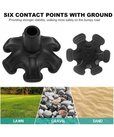 Walking Stick Rubber Tips Cane Tips Walking Stick Rubber Ends Rubber Ferrule for Walking Sticks Stable 6 Point Non-Slip Cane Tip Heavy Duty Crutch Pads (1) - Buy Online on GoSupps.com