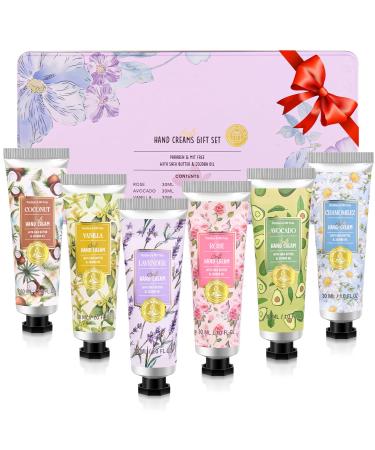 6 -man hand cream Christmas Small gift for women mini hand cream women 30.0g tube: hand cream for very dry hands natural moisture cream hand cream set gift set (gift box made of sheet metal)